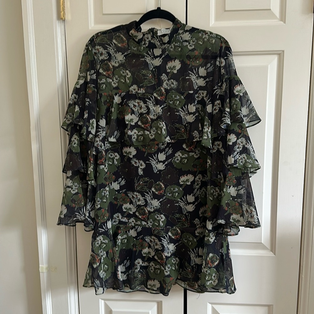 Tiered silk dress, women’s US 10/UK14